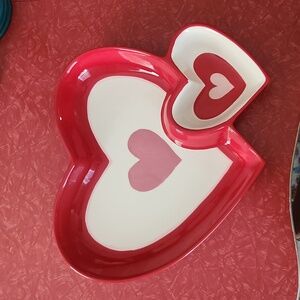 Vintage Target Heart Chip & Dip Set